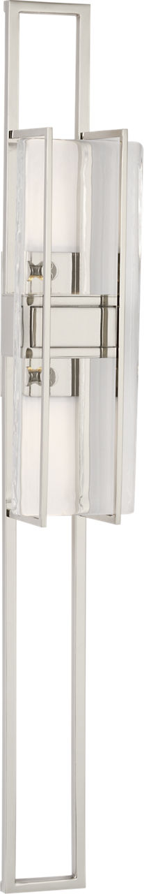Duelle Large Wall Sconce Polished Nickel Integrated LED 2700K 90 CRI 120V