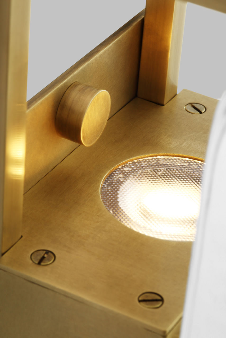 Duelle Medium Wall Sconce Natural Brass Integrated LED 2700K 90 CRI 120V