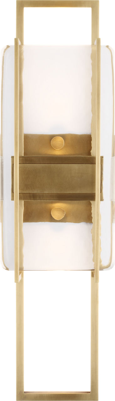 Duelle Medium Wall Sconce Natural Brass Integrated LED 2700K 90 CRI 120V