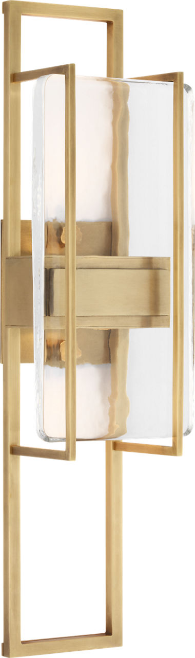 Duelle Medium Wall Sconce Natural Brass Integrated LED 2700K 90 CRI 277V