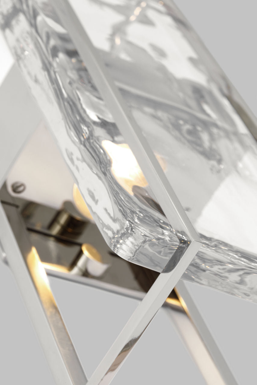 Duelle Medium Wall Sconce polished nickel 2700K 90 CRI integrated led 90 cri 2700k 120v