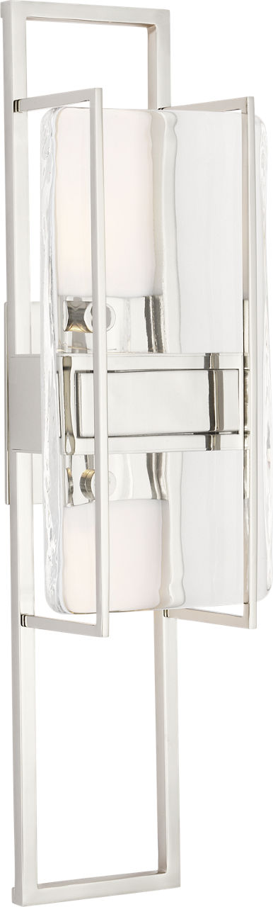 Duelle Medium Wall Sconce polished nickel 2700K 90 CRI integrated led 90 cri 2700k 120v