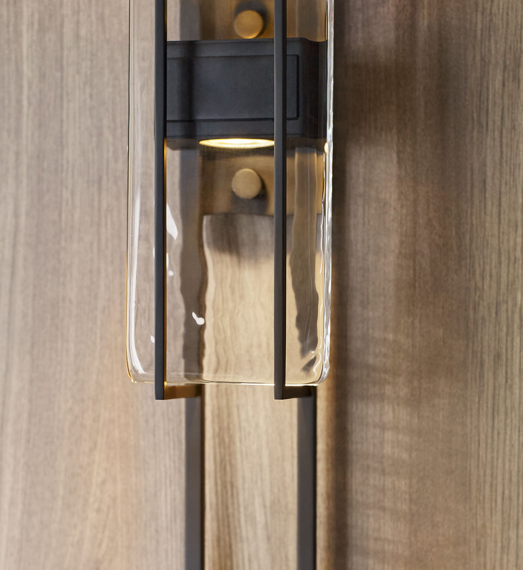 Duelle Large Wall Sconce Nightshade Black Integrated LED 2700K 90 CRI 120V