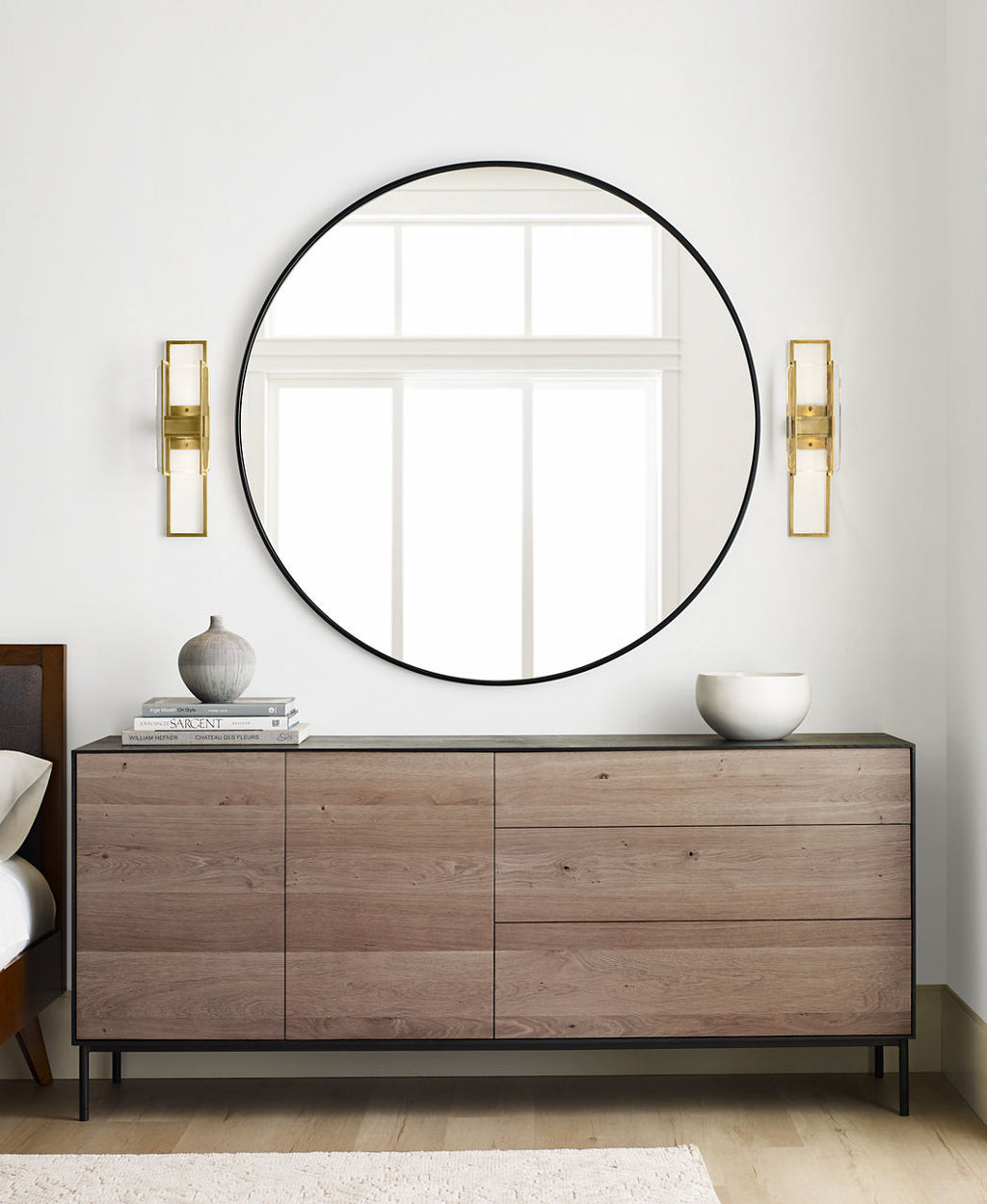 Duelle Medium Wall Sconce Natural Brass Integrated LED 2700K 90 CRI 120V