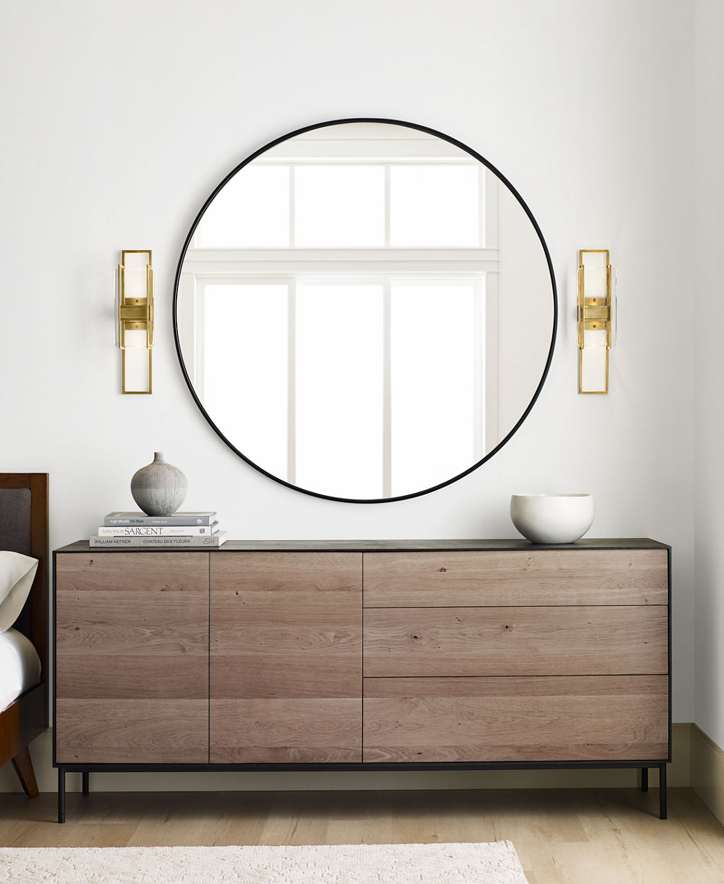 Duelle Medium Wall Sconce Natural Brass Integrated LED 2700K 90 CRI 120V