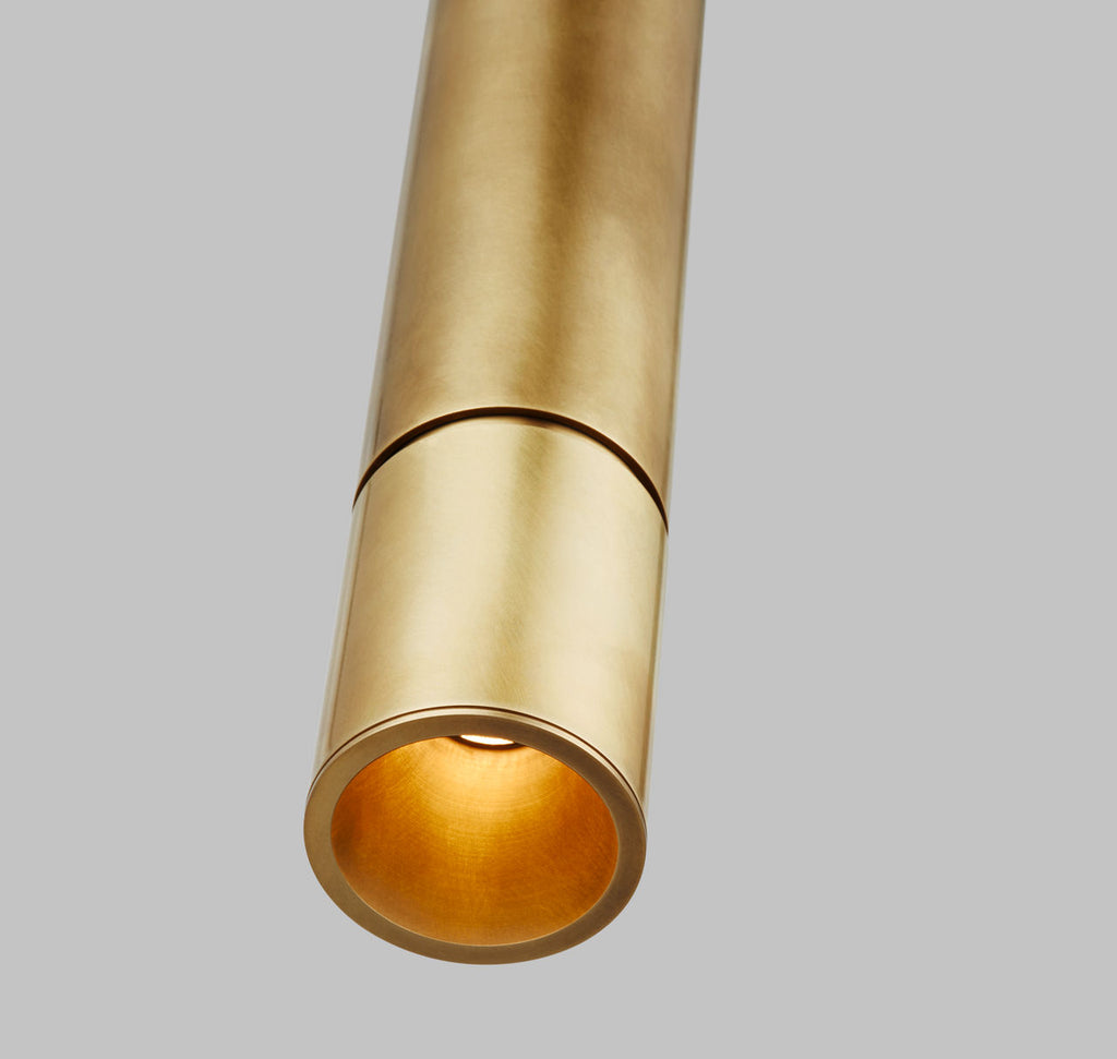 Sottile Large Pendant Natural Brass 2700K 90 CRI integrated led 90 cri 2700k 120v-277v unv