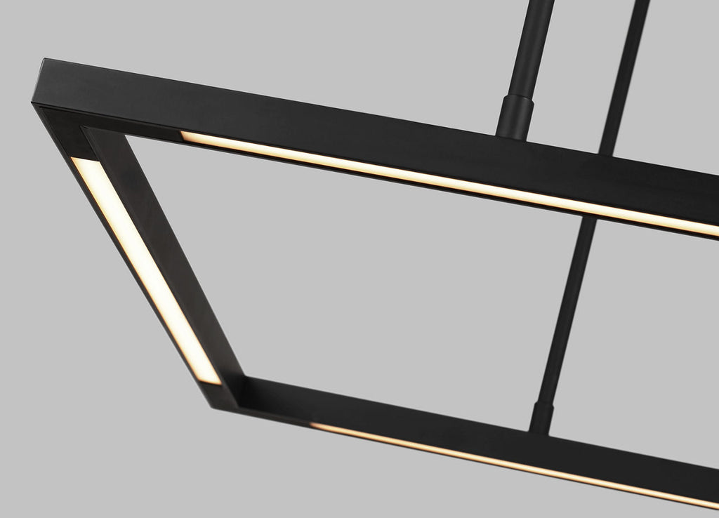 Stagger Halo 50 Linear Suspension Nightshade Black 2700K 90 CRI integrated led 90 cri 2700k 120v-277v unv