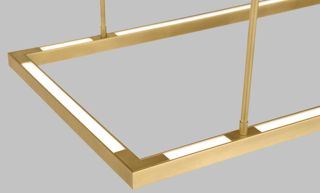 Stagger Halo 50 Linear Suspension Natural Brass 2700K 90 CRI integrated led 90 cri 2700k 120v-277v unv