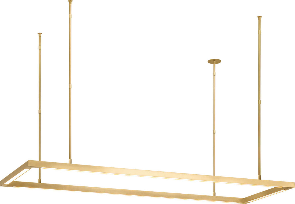 Stagger Halo 50 Linear Suspension Natural Brass 2700K 90 CRI integrated led 90 cri 2700k 120v-277v unv