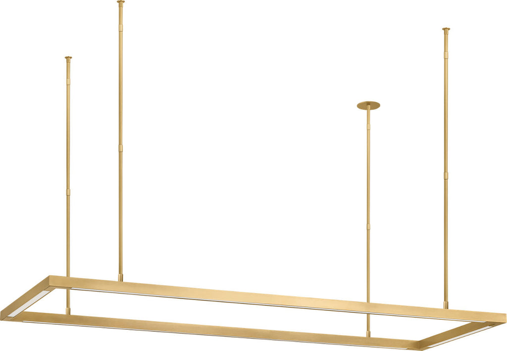 Stagger Halo 50 Linear Suspension Natural Brass 2700K 90 CRI integrated led 90 cri 2700k 120v-277v unv