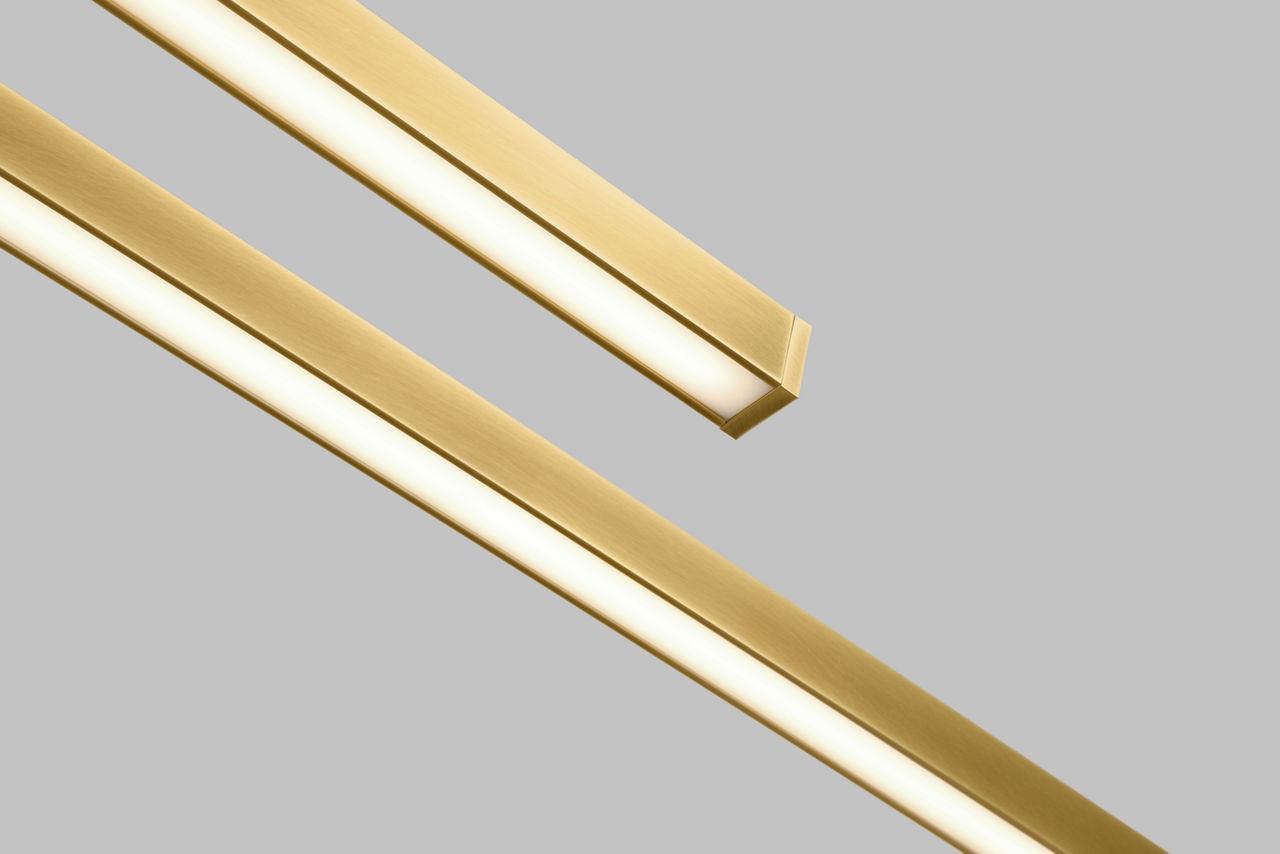 Stagger 2 60 Linear Suspension Natural Brass LED 2700K 90 CRI 120-277V