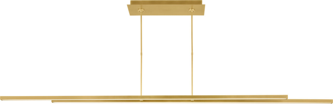 Stagger 2 84 Linear Suspension Natural Brass Integrated LED 2700K 90 CRI 120V