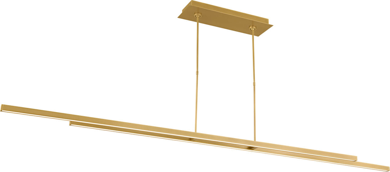 Stagger 2 84 Linear Suspension Natural Brass Integrated LED 2700K 90 CRI 277V