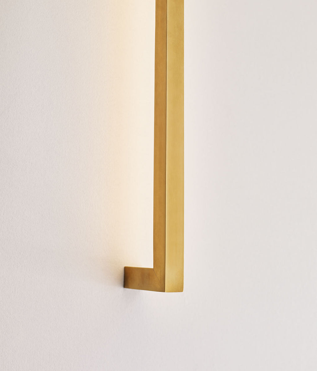 Stagger Small Wall Sconce Natural Brass Integrated LED 2700K 90 CRI 120V