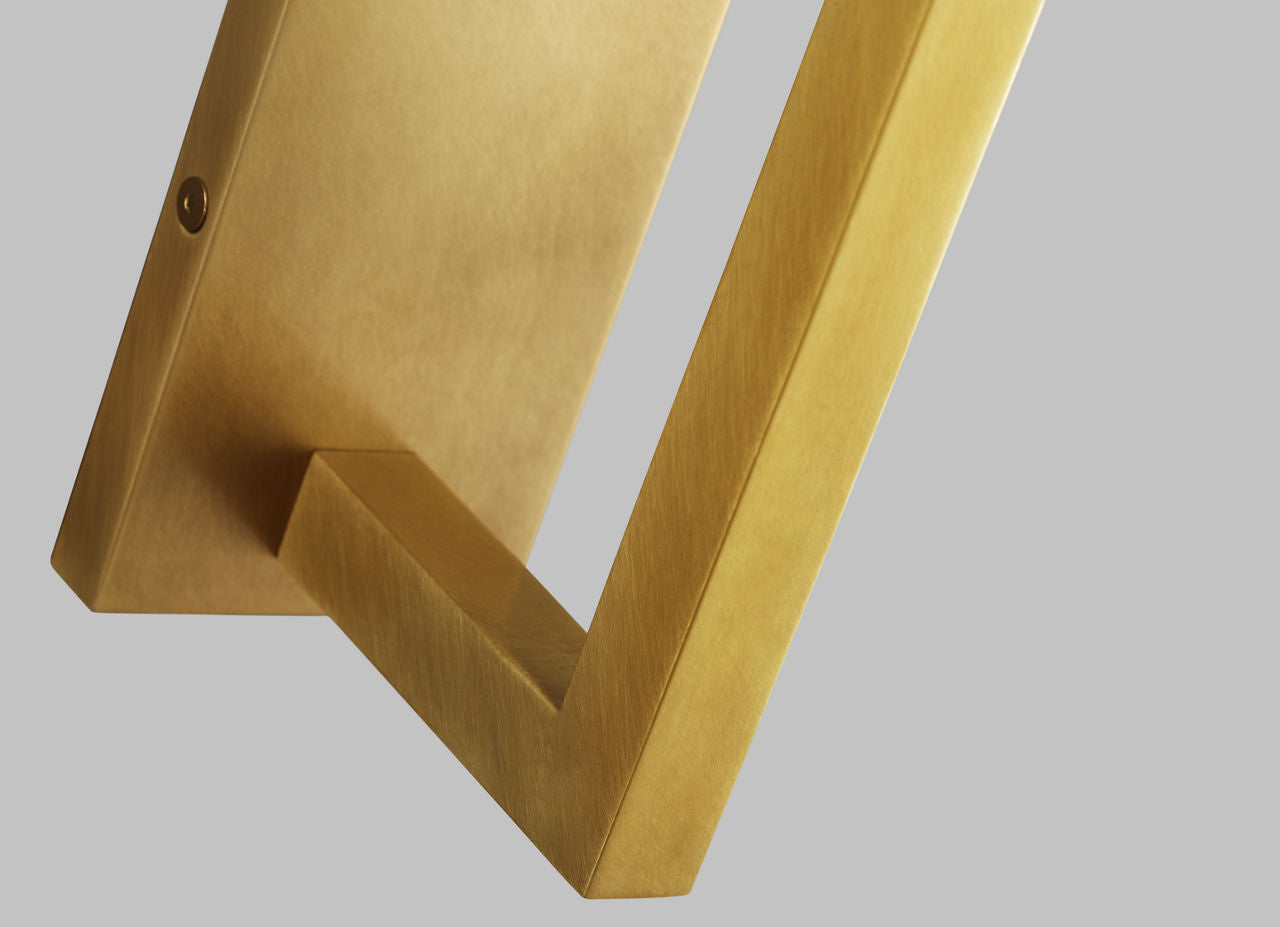Stagger Small Wall Sconce Natural Brass Integrated LED 2700K 90 CRI 120V