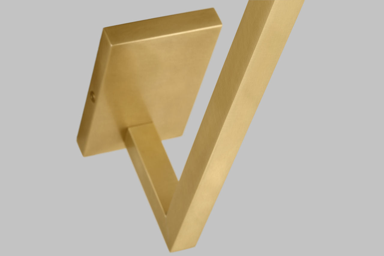 Stagger Large Wall Sconce Natural Brass Integrated LED 2700K 90 CRI 277V