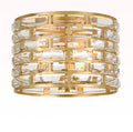 Meridian 15'' Antique Gold Flush Mount