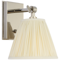 Wimberley Bedside Wall Light | Polished Nickel | Silk Pleated Shade
