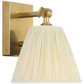 Wimberley Bedside Wall Light | Soft Brass | Silk Pleated Shade