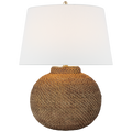Avedon Small Table Lamp | Natural Rattan | Linen Shade