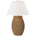 Avedon Large Table Lamp | Natural Rattan | Linen Shade