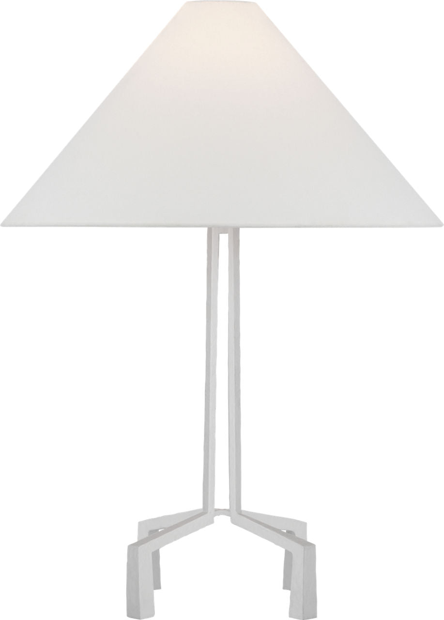 Clifford Medium Table Lamp | Plaster White | Linen Shade