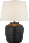 Nora Medium Table Lamp | Matte Black | Linen Shade