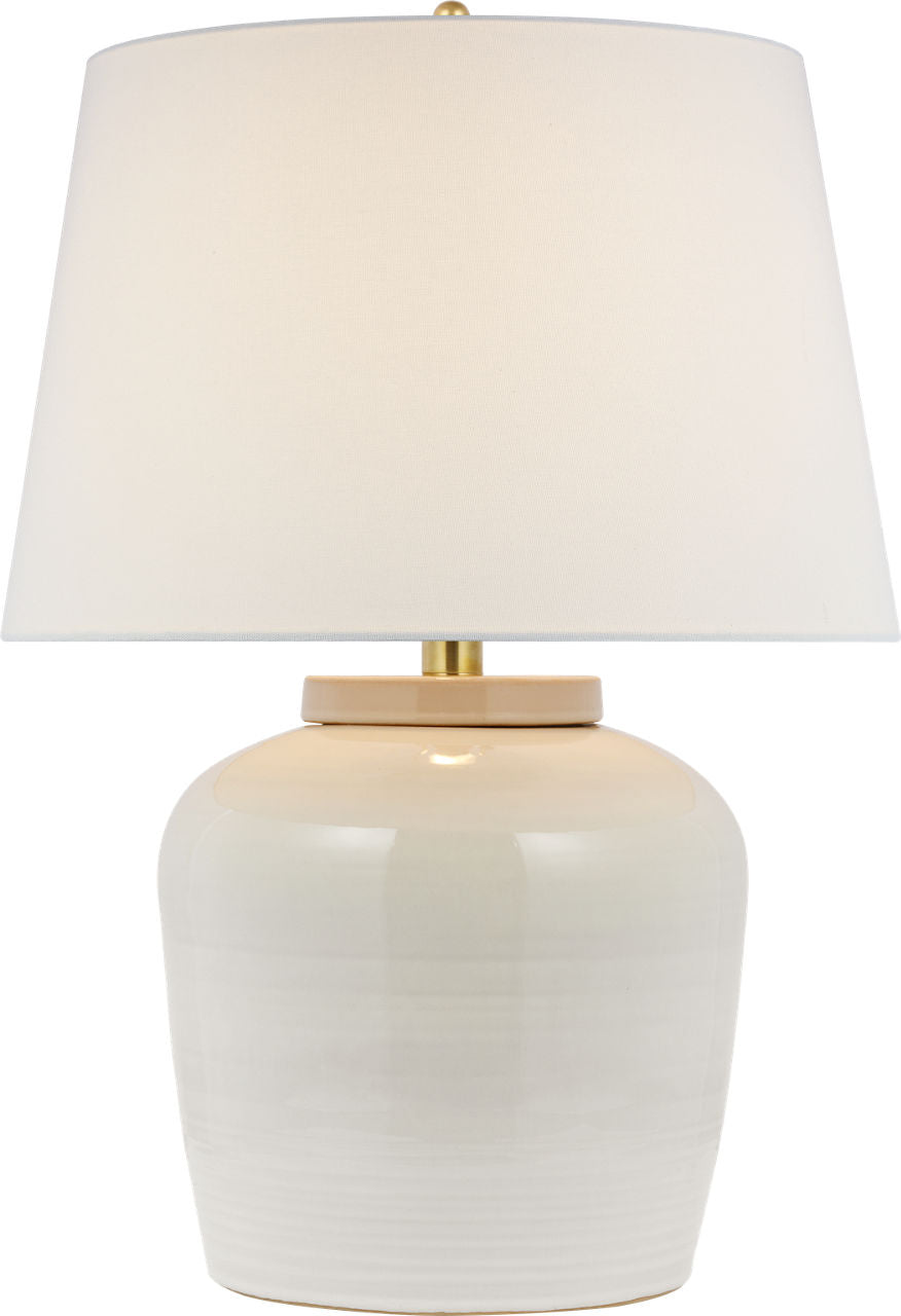 Nora Medium Table Lamp | Ivory | Linen Shade