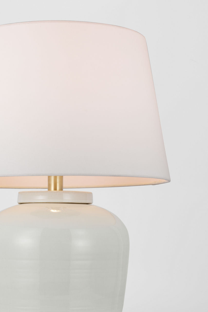 Nora Medium Table Lamp | Ivory | Linen Shade