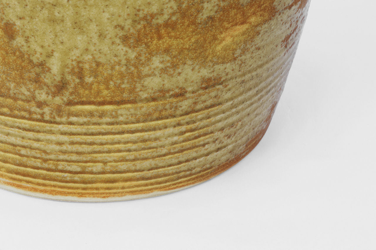 Nora Medium Table Lamp | Yellow Oxide | Linen Shade