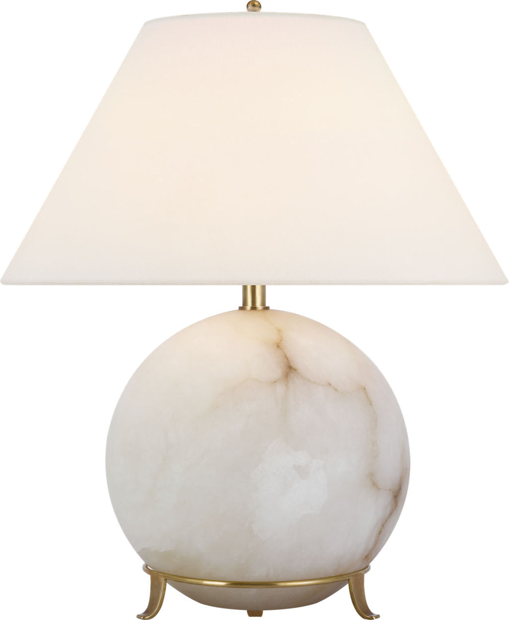Price Small Table Lamp | Alabaster | Linen Shade