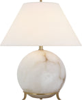 Price Small Table Lamp | Alabaster | Linen Shade