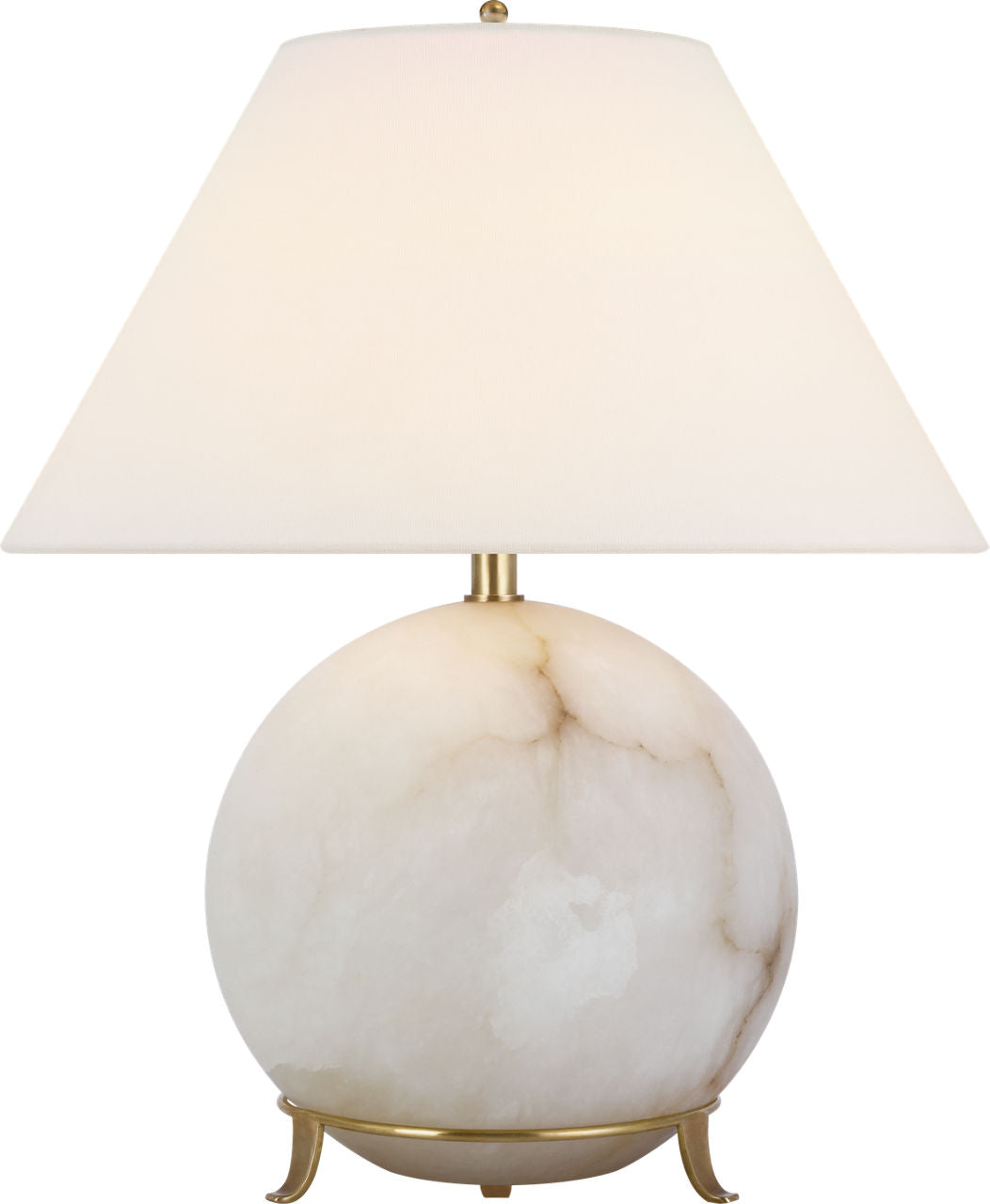 Price Small Table Lamp | Alabaster | Linen Shade