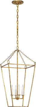 Malloy 14" Open Frame Forged Lantern | Gilded Iron