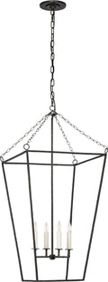 Malloy 18" Open Frame Forged Lantern | Aged Iron
