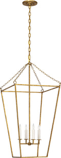 Malloy 18" Open Frame Forged Lantern | Gilded Iron