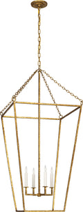 Malloy 23" Open Frame Forged Lantern | Gilded Iron