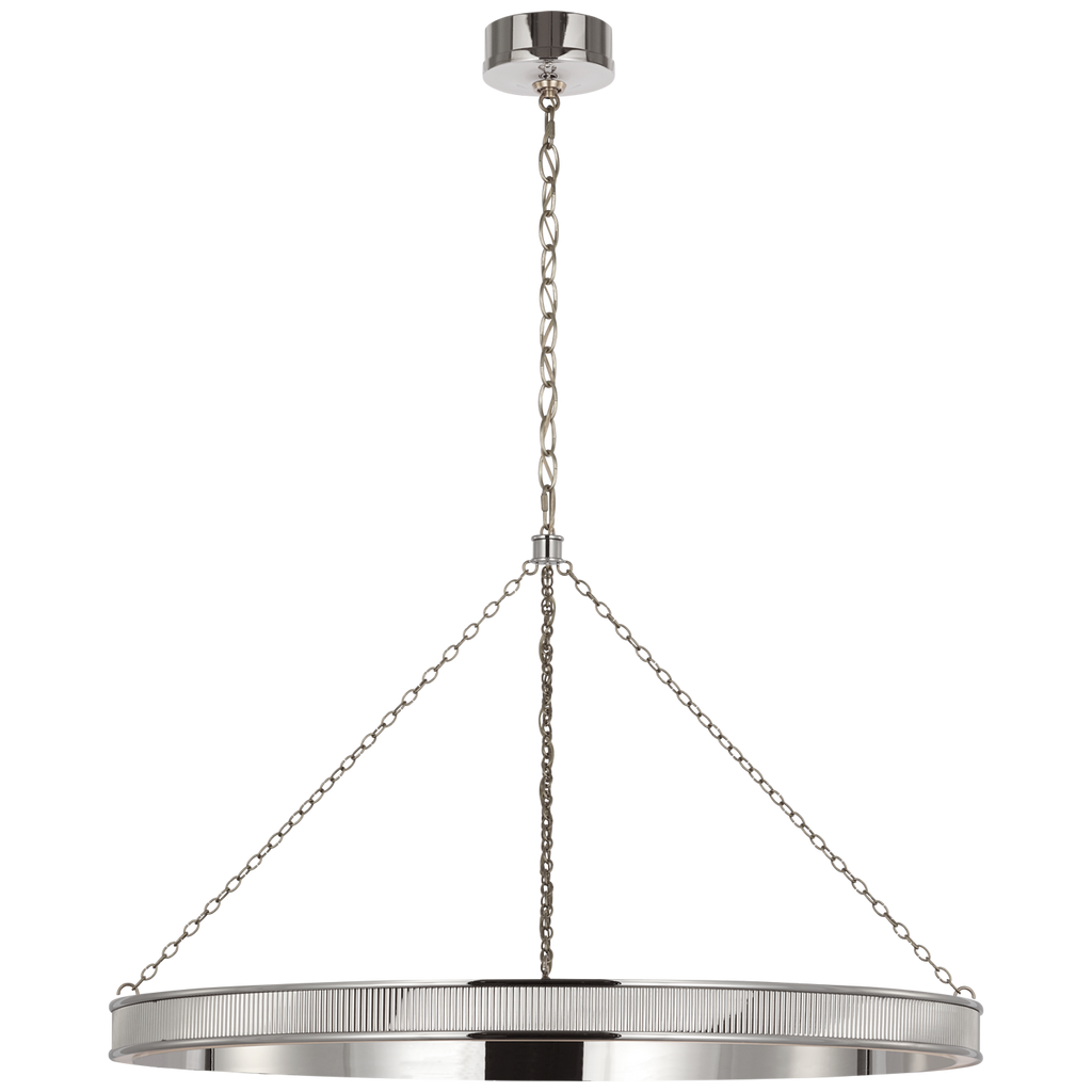 Menil 40" Ring Chandelier | Polished Nickel
