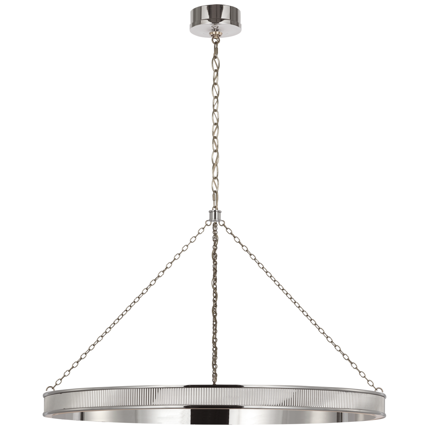 Menil 40" Ring Chandelier | Polished Nickel