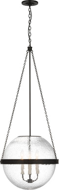 Reese 18" Globe Pendant | Bronze | Clear Restoration Glass
