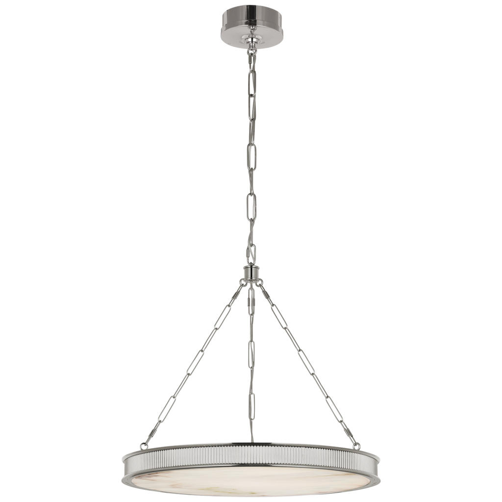 Matthew 24" Chandelier | Polished Nickel | Alabaster