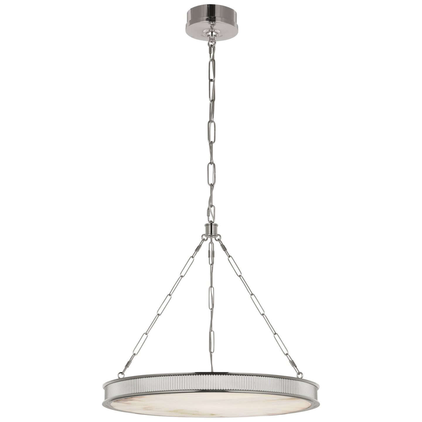 Matthew 24" Chandelier | Polished Nickel | Alabaster
