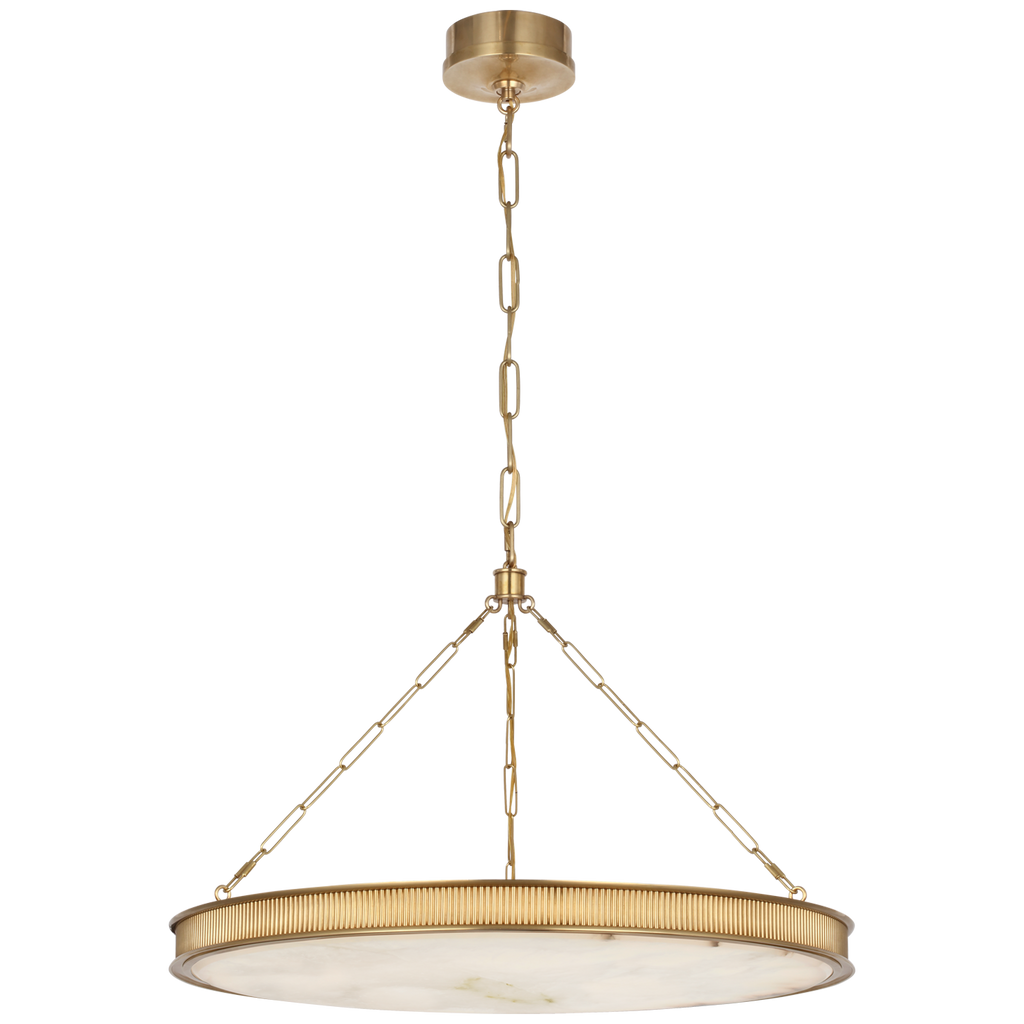 Matthew 30" Chandelier | Soft Brass | Alabaster