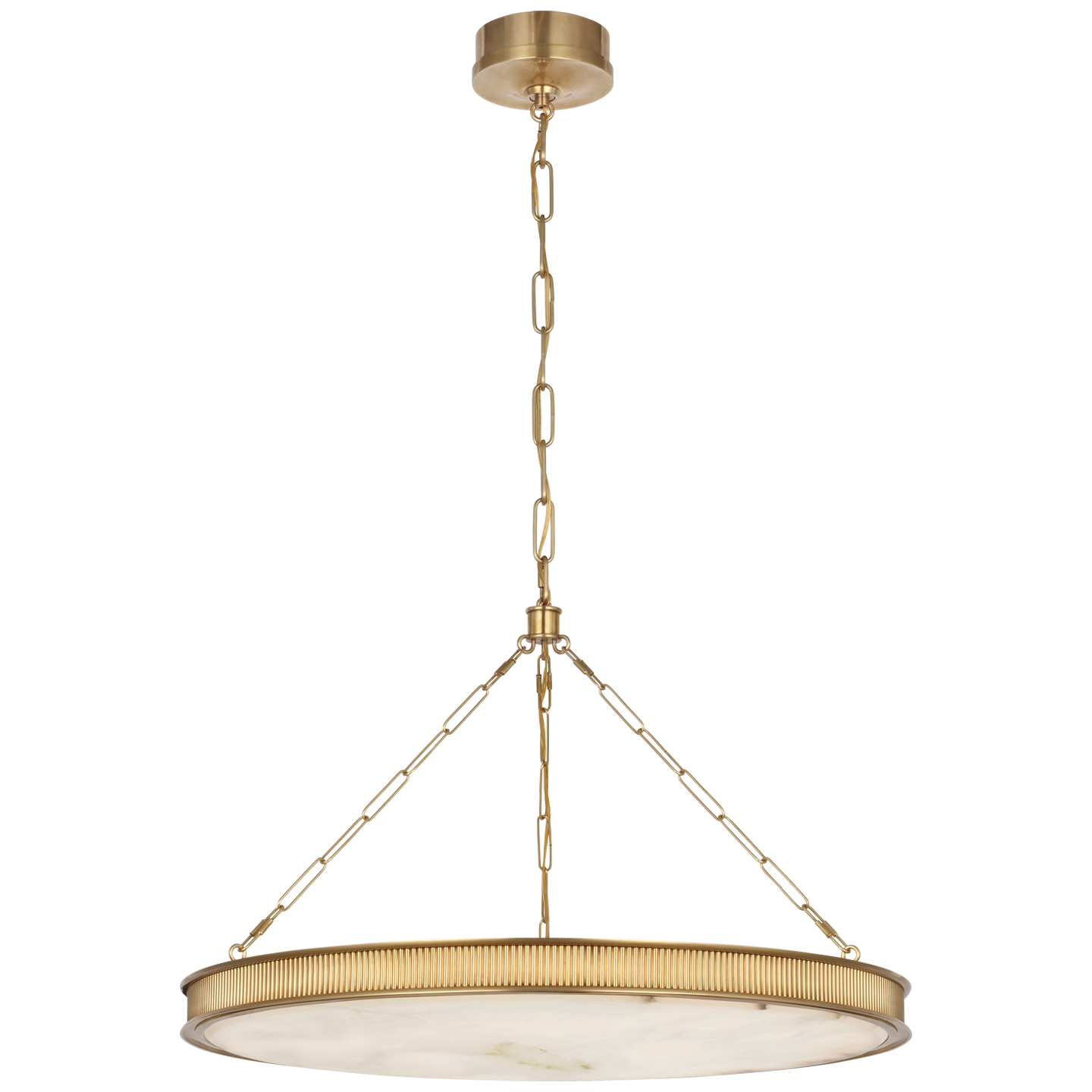Matthew 30" Chandelier | Soft Brass | Alabaster