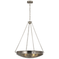 Quinn 28" Chandelier | Pewter | Antique Mercury Glass