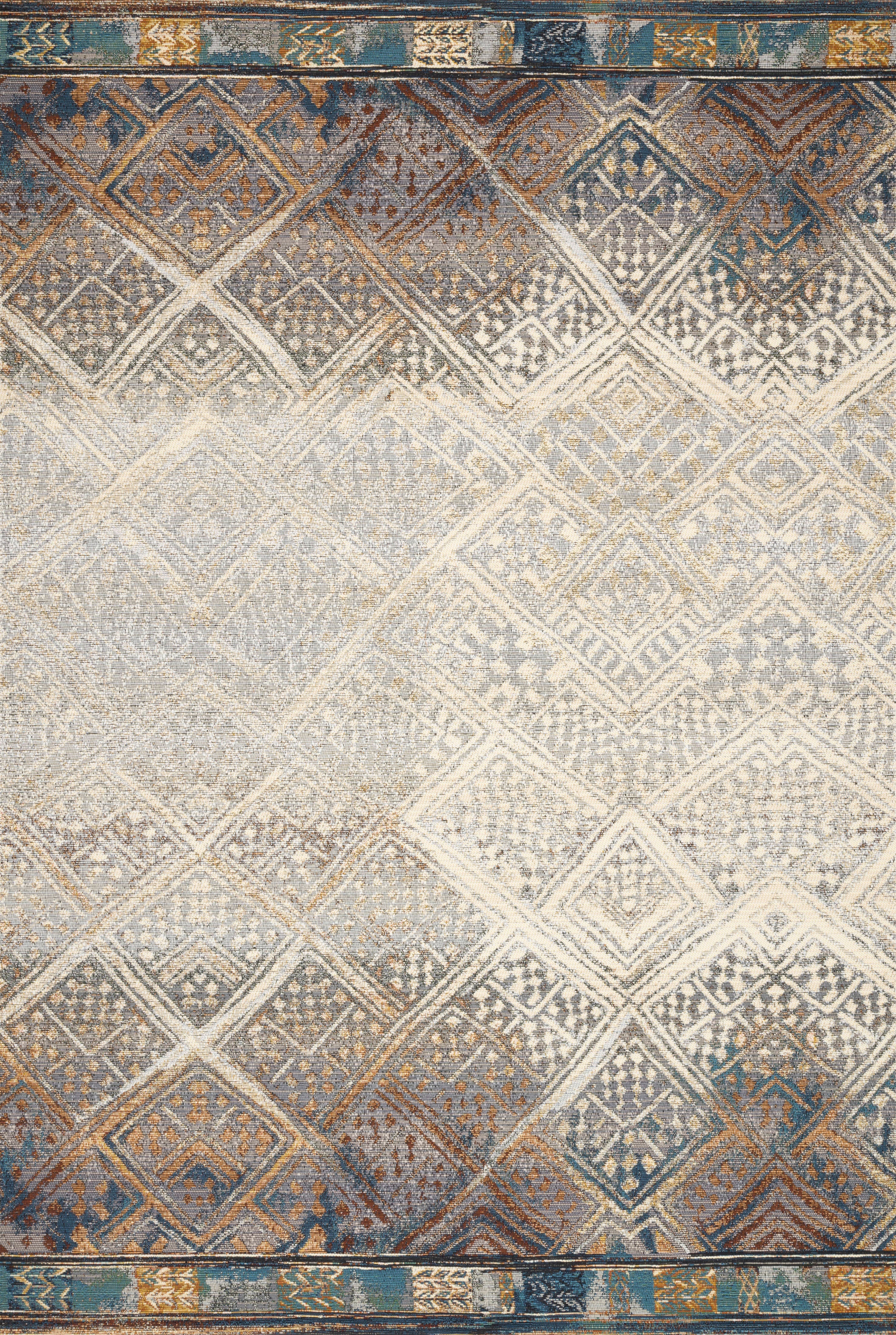 Loloi | Mika Collection | Ivory / Mediterranean | MIK-02