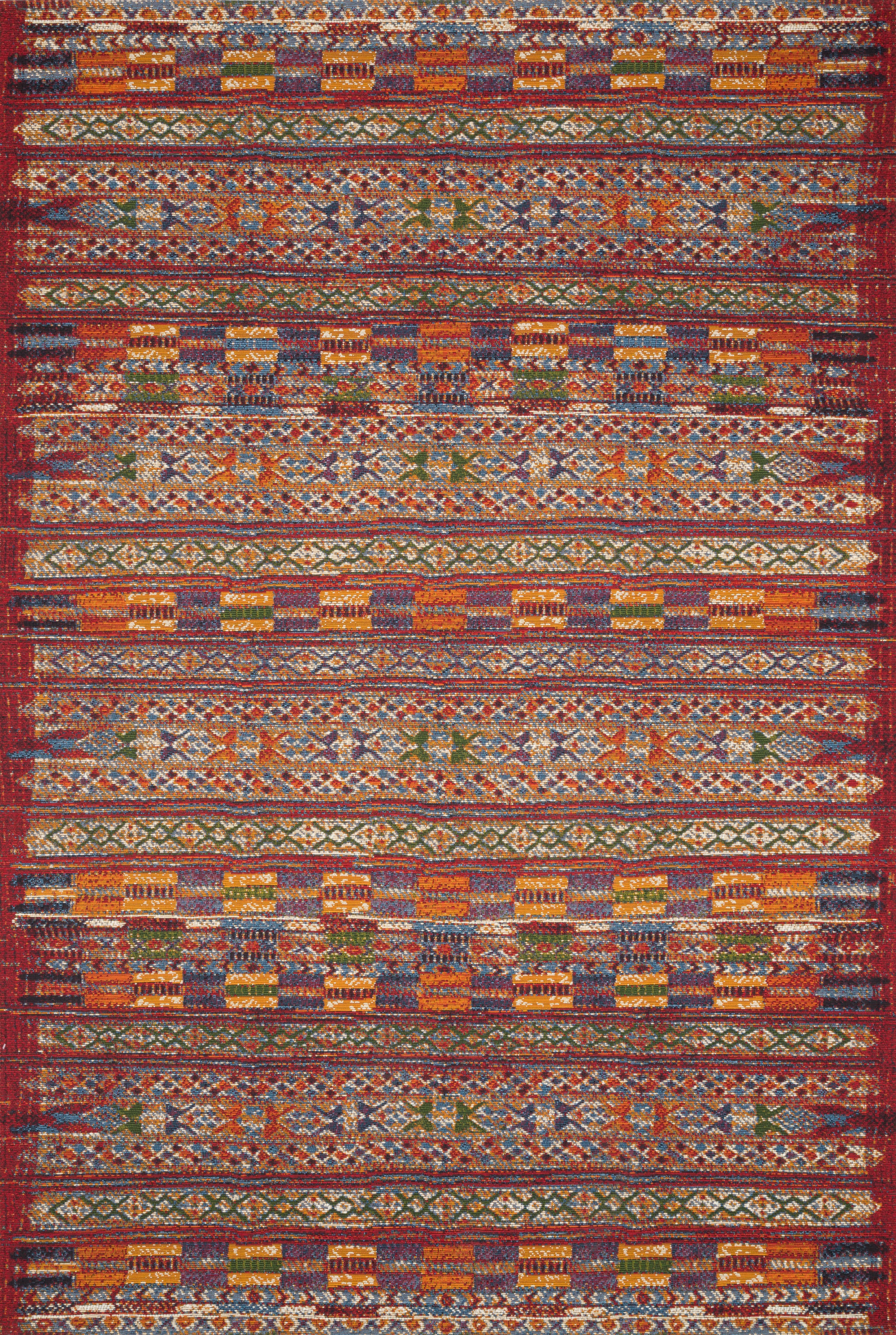 Loloi | Mika Collection | Red / Multi | MIK-09