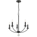 Mila 23'' Black Chandelier