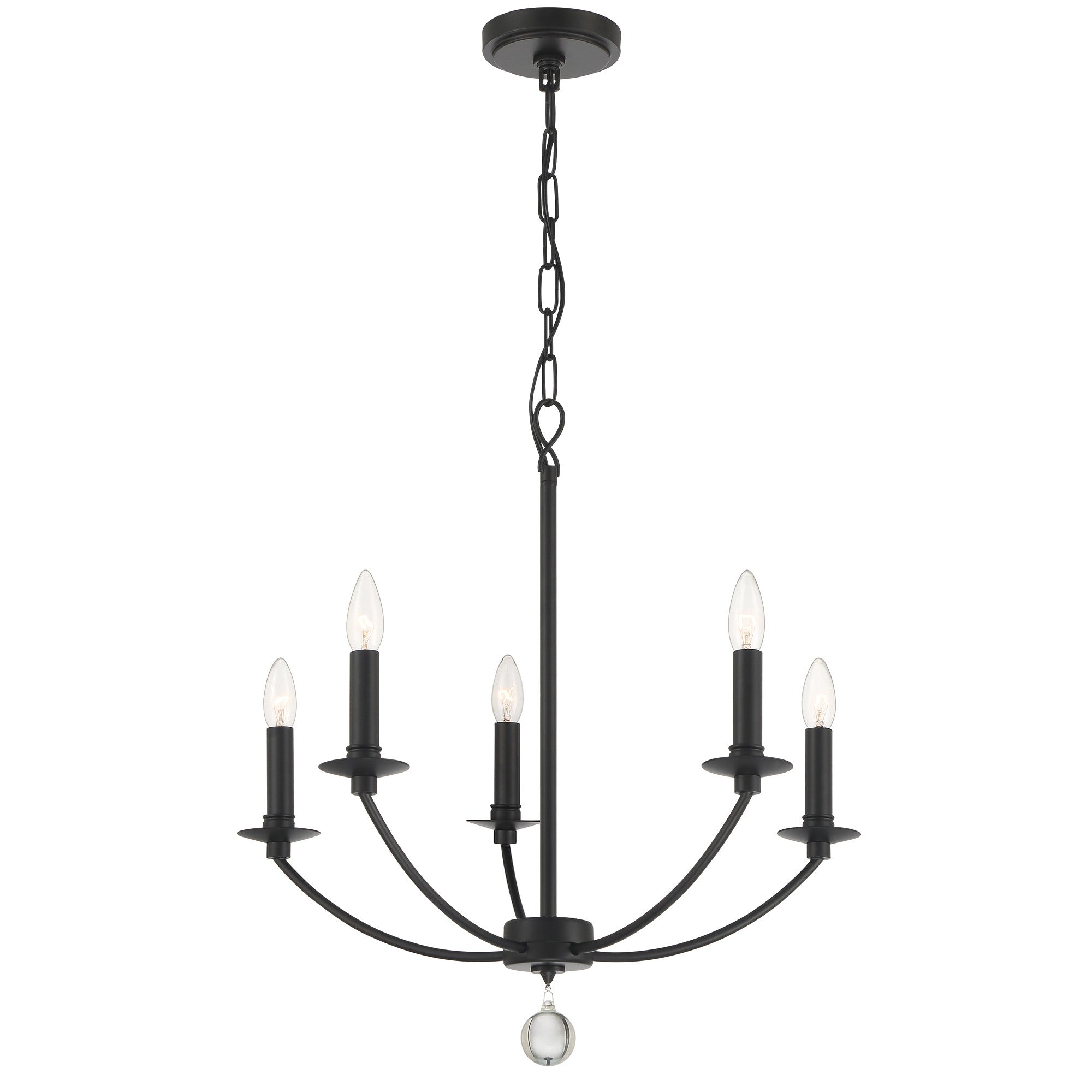 Mila 23'' Black Chandelier