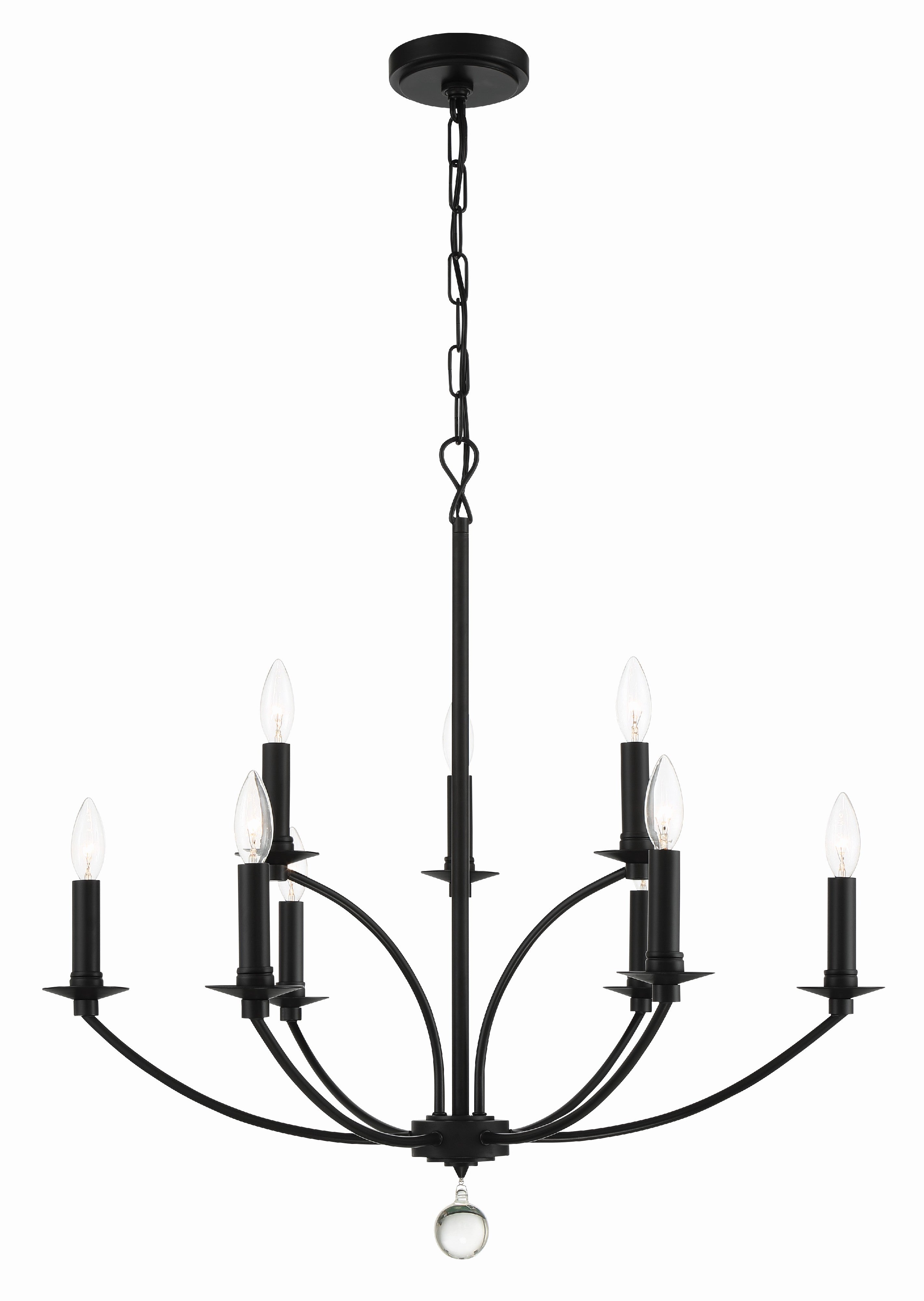 Mila 28'' Black Chandelier